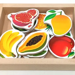 a and a kreative A&A Kreative Box Magnetic Fruit Learning Set, 12 Pc with Wooden Storage Tray-picture-11