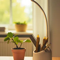 drova Portable Rechargeable LED Study Lamp 3 Color | Touch Sensor | Pen Mobile Holder Study Lamp-picture-29