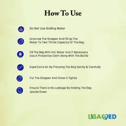 lisamed Rubber Hot Water Bag for Muscle Relaxation and Pain Relieve - (Pack of 1) Non-Electrical 2 L Hot Water Bag image 3