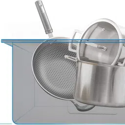 chirag Kitchen Sink 21x18x10 Single Bowl, 21 Inch, SS304, 16-Gauge Stainless Steel Sink CHM2118H | HANDMADE SINK WITH FRUIT BASKET & PVC PIPE | PREMIUM QUALITY | Vessel Sink image 3