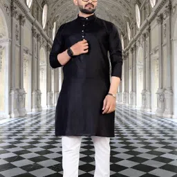 aditya trade link Men Cotton Blend Kurta Pant Set-picture-15