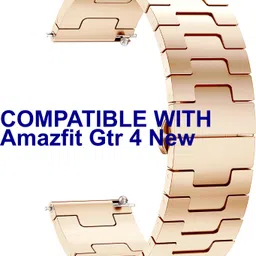 ACM Watch Strap Metal Steel for Amazfit Gtr 4 New Smartwatch Rose Gold Smart Watch Strap-picture-19