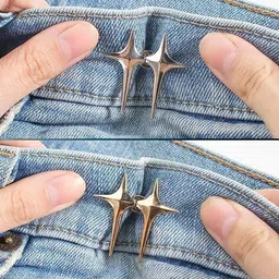 liotiz STAR Adjustable Waist Buckle for Loose Jeans Pearl Detachable Instant Button Metal Buttons image 3