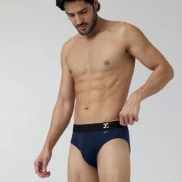 xyxx Pack of 2 Aero Anti-bacterial Odour-free cotton Solid Men Brief image 3