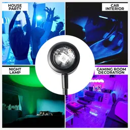 mobizac Sunset Projection Lamp for Room, Home Decor, Parties, Insta Videos and Cars Night Lamp image 2