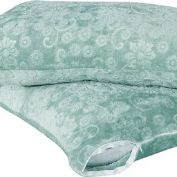 lathwal crations Velvet Double Fitted (Elastic) 280 TC Printed Bedsheet image 3