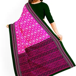 artfulthreads Printed, Graphic Print Sambalpuri Pure Cotton Saree image 2