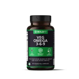 Boldfit Omega 3, 6 & 9 From Flaxseed, Borage & Olive Oil, Vegetarian Supplement For Heart, Skin, Joint & Muscles Support - Epa & Dha Rich Capsules For Men & Women-image-75