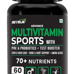 NutriJa Multivitamin Sports with Probiotics, Testosterone Booster- 70 Ingredients & 10 Essential Blends in one Supplement | 100% RDA of A to Z Vitamins & Minerals - (60 Capsules)-picture-15
