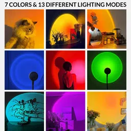 mobizac Sunset Projection Lamp for Room, Home Decor, Parties, Insta Videos and Cars Night Lamp image 3