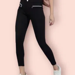 empracee Women Comfort Fit Black Cotton Blend Trousers-picture-31