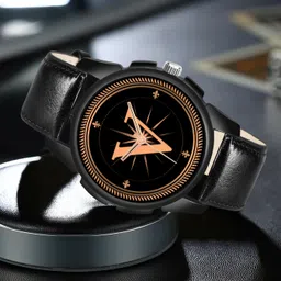Alpha Heritage Collection V Black Strap Watch for Man & Boys Analog Watch - For Men ALPHA-V-J16-BLK-L-1-image-9