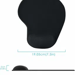 CLUSPEX Mouse Pad with Gel Wrist Rest Support, Ergonomic Mouse Cushion with Non Slip Rubber Base Mouse Pad for Laptop, Computer, Gaming, Office Mousepad image 2