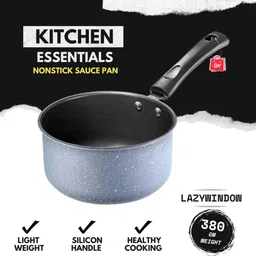 lazywindow Premium Quality Nonstick Sauce Pan 16 cm diameter 1.5 L capacity image 3