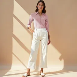 kaarchop Women Regular Fit Solid Formal Shirt image 4