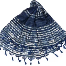 traditions bazaar Silk Blend Printed Blue Women Dupatta-picture-45