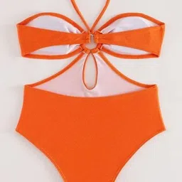 fast cry Swimsuits Self Design Women Bikini Orange Swimsuit image 5