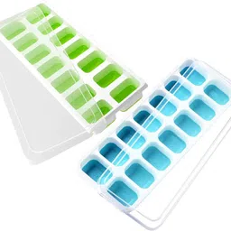 narv Ice Cube Trays with Silicone Bottom – Quick Release, Dishwasher Safe Blue, Green Silicone Ice Cube Tray-picture-10