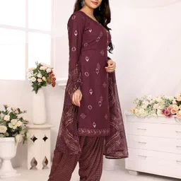 yashika Unstitched Crepe Salwar Suit Material Floral Print image 3