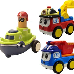 vaniha Unbreakable Four-Wheel Drive Friction Powered Diecast Toy Set-M9-picture-22