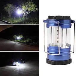 lipzie Portable Camping Lantern – Safe & Durable White Light Tent Lamp Blue Plastic Hanging Lantern image 4