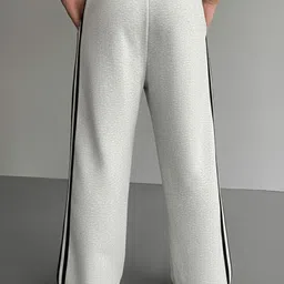 dockstreet Men Solid White Track Pants image 1