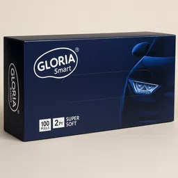 gloria 2 Ply Facial Tissues Box - 100 Pulls - Pack of 2 (200 Pulls) image 2