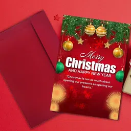 aanyacentric Christmas 9.5x13 inch for Xmas Festive Wishes Greeting Card image 1