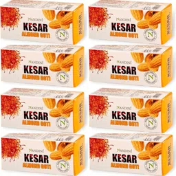 nandini Kesar & Almond Goti Facial soap 25gm - Pack of 8 (-picture-22