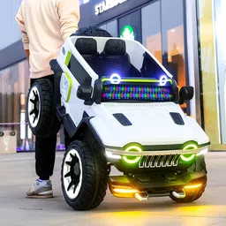 toyify 4x4 Electric LED Lights, Music, Dual Seat, Remote – Premium Off-Road Style Car Battery Operated Ride On-picture-13