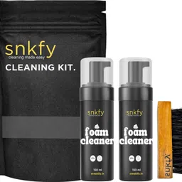 snkfy Express Shoe Cleaning kit, Pack of 2 Foam Cleaners (150 ml each), 1 Brush Cleaner & Conditioner-picture-28