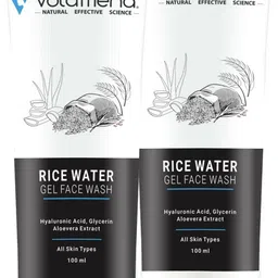 volamena Rice Water face wash | Glass Skin | For Hydrated & Even Skin Tone | Glowing & Brightening Pack of 2 Face Wash-picture-41