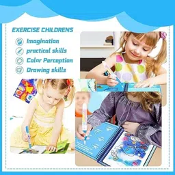 utmhub Glamour Doodle Magic Book with Pen,Drawing Practice Book, Return Gifts,Birthdays Sketch Pad image 4