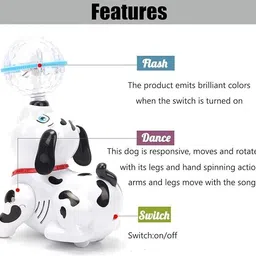 parteet Musical Dancing Dog Playing with Ball Flashing Music & Lights Toy for Baby Kids image 3