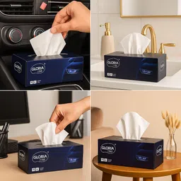 gloria 2 Ply Facial Tissues Box - 100 Pulls - Pack of 2 (200 Pulls) image 4