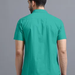 vtexx Men Regular Fit Solid Spread Collar Casual Shirt image 2