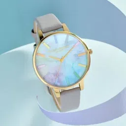 Olivia Burton Women Brass Printed Dial & Leather Straps Analogue Watch OB16RB30-image-29