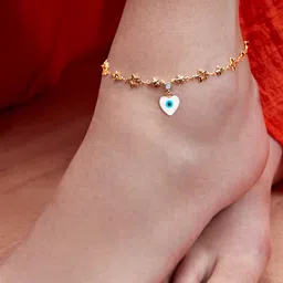 MINUTIAE Gold Plated Crystals Anklet image 4