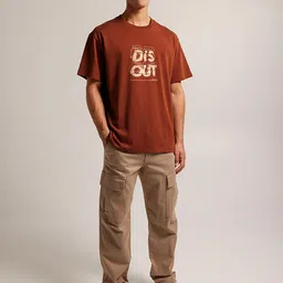 MISCHIEF MONKEY Typography Printed Short Sleeves Cotton Oversized T-shirt image 3