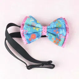 Tossido Girls Blue & Pink Oceanic layered Bow with Adjustable Elastic Headband-picture-22