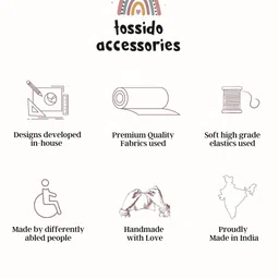 Tossido Girls Blue & Pink Printed Bow with Elastic Headband image 3