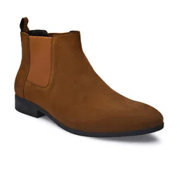 San Frissco Men Mid Top Comfort-Fit Suede Chelsea Boots-picture-19