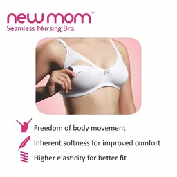 newmom Women's Lycra Non Padded Non-Wired Maternity Bra (OSS2690_Beige_Medium) image 5