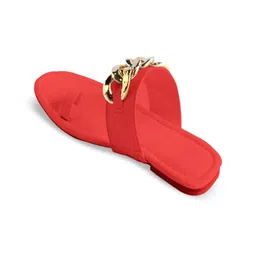 VAGHBHATT Embellished Leather One Toe Flats image 2