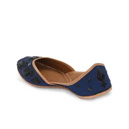 Anouk Navy Blue Embellished Ethnic Mojaris image 2