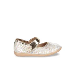 Lil Lollipop Girls Printed Shimmered Party Ballerinas With Velcro Closure image 5