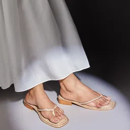 CAI Women Diamond Laced Flats image 1