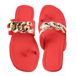 VAGHBHATT Embellished Leather One Toe Flats image 5