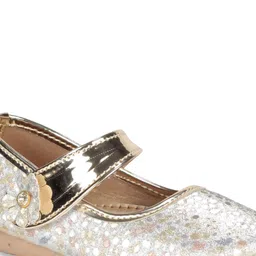 Lil Lollipop Girls Printed Shimmered Party Ballerinas With Velcro Closure image 4