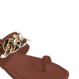 VAGHBHATT Embellished Leather One Toe Flats image 2